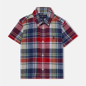 Polo Ralph Lauren 40/1 Madras Poplin-Ss Bd-Si-Sps Kids Botton down shirt